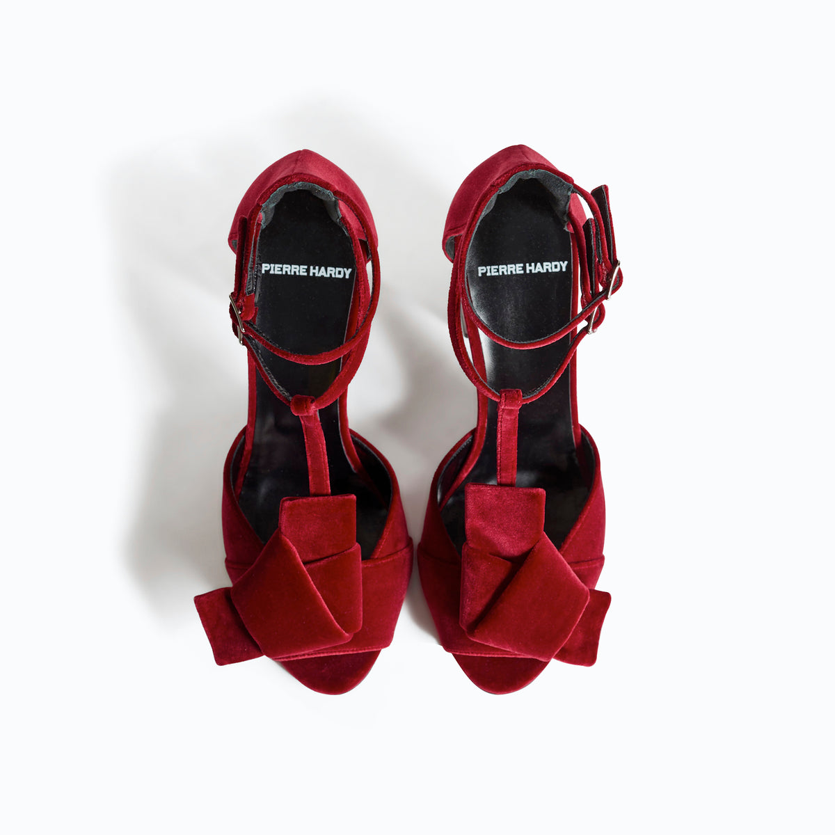 PIERRE HARDY Lunar Velvet T-strap Heels – UFFIZIMODA