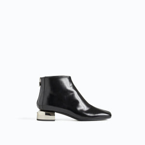 PIERRE HARDY  Minimal Ankle Boot with Silver Heel